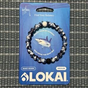 NEW | Guy Harvey x Lokai | Mako Shark Silicone Bead Balance Bracelet